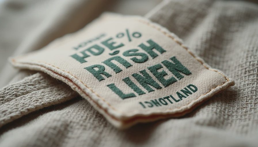 Premium Natural Fiber Heritage Labels A selection of high-quality vintage textile labels indicating premium natural material compositions.