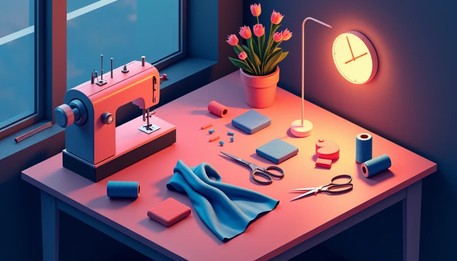 Illustration for mend vintage silk seams